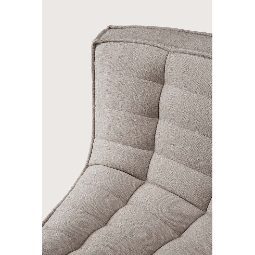 Featuring N701 Ecru 90° Round Corner Modular Sofa Piece by Ethnicraft at Amethyst Home. The N701 sofa is an inviting design that oozes comfort and relaxation. By combining the different modules and sizes, you have unlimited possibilities when it comes to creating your own unique setting.Weight : 54 lbs Dimensions: 47.5" W x 47.5" L x 30" H. Amethyst Home provides interior design, new construction, custom furniture, and area rugs in the Miami metro area