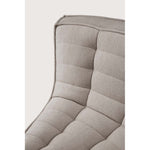 Featuring N701 Ecru 90° Round Corner Modular Sofa Piece by Ethnicraft at Amethyst Home. The N701 sofa is an inviting design that oozes comfort and relaxation. By combining the different modules and sizes, you have unlimited possibilities when it comes to creating your own unique setting.Weight : 54 lbs Dimensions: 47.5" W x 47.5" L x 30" H. Amethyst Home provides interior design, new construction, custom furniture, and area rugs in the Miami metro area