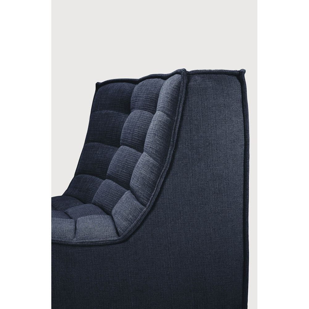 Featuring N701 Graphite 45° Round Corner Modular Sofa Piece by Ethnicraft at Amethyst Home. The N701 sofa is an inviting design that oozes comfort and relaxation. By combining the different modules and sizes, you have unlimited possibilities when it comes to creating your own unique setting.Weight : 30 lbs Dimensions: 39" W x 33" L x 30" H. Amethyst Home provides interior design, new construction, custom furniture, and area rugs in the Dallas metro area