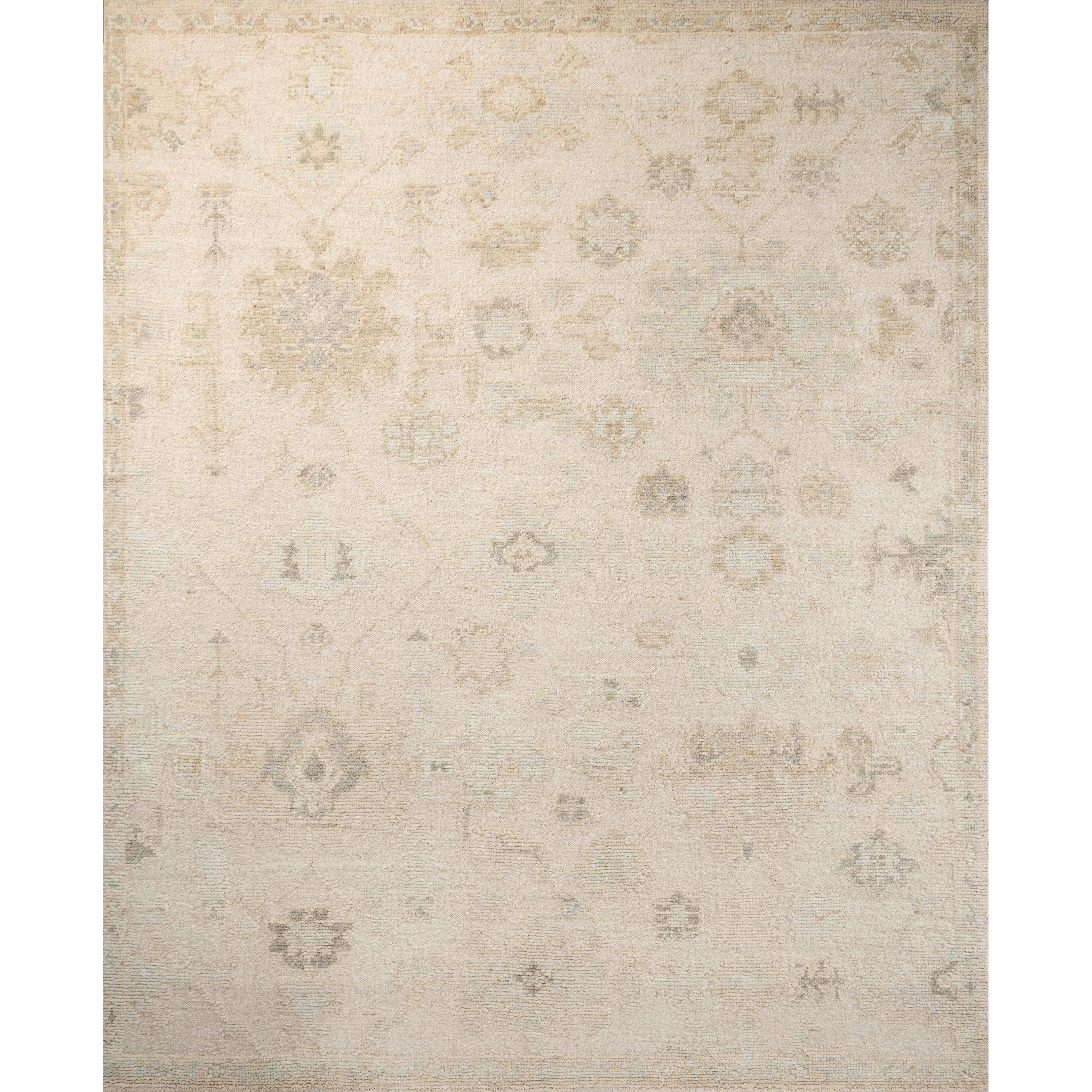 Featuring Adelaide Ivory / Natural Hand-Knotted Rug by Loloi at Amethyst Home. The Adelaide Collection is a cool-toned area rug with asymmetrical motifs that float across the soft wool surface. Restrained in color and dynamic in texture, Adelaide’s variable pile height adds subtle dimension as the light changes throughout the day. Hand-knotted by artisans . Amethyst Home provides interior design, new home construction design consulting, vintage area rugs, and lighting in the Monterey metro area.