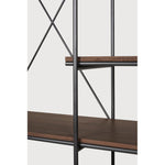 Featuring Oscar Teak Brown Hanging Rack by Ethnicraft at Amethyst Home. Bringing form and function to life, the Oscar collection ticks the right boxes. While some prefer the minimalist look, others may need more storage. Oscar offers practicality and organisation in the most elegant manner.Weight : 175 lbDimensions: 90.5 in W  x 44.5 in L x 10.5 in HAdjustable Feet : YesBrushed : No. Amethyst Home provides interior design, new construction, custom furniture, and area rugs in the Houston metro area