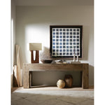 Featuring Abaso Rustic Wormwood Oak Console Table by Four Hands at Amethyst Home. Made from thick-cut oak veneer with a faux rustic finish made to emulate wormwood, this Abaso Rustic Wormwood Oak Console Table features chunky squared legs and dovetail joinery detailing.
Overall Dimensions: 86"W x 20.25"L x 33"HMaterials: Thick Oak VeneerWeight: 132.39 lbsV. Amethyst Home provides interior design, new home construction design consulting, vintage area rugs, and lighting in the Alpharetta metro area.