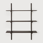 Featuring Pi Mahogany Dark Brown 3 Shelves Wall Shelf by Ethnicraft at Amethyst Home. The PI collection honours nature’s design by keeping the strength, curves and lines, as nature intended. Interesting shapes are discovered in this sleek and stylish, polished imperfect, finish. Each PI item is finished by hand to ensure that the individual character of the wood is respected. The PI . Amethyst Home provides interior design, new construction, custom furniture, and area rugs in the Boston metro area