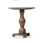 Featuring Rivi Antique Belgium Bleach End Table by Four Hands at Amethyst Home. Simple and sculptural, with a heritage look and feel. A Brancusi-inspired pedestal supports a smooth circular top, showcasing natural knots and grains.Overall Dimensions: 22.00"w x 22.00"d x 24.00"hWeight : 25.79 lbsMaterials : Solid Mixed Reclaimed Wood. Amethyst Home provides interior design, new construction, custom furniture, and area rugs in the Kansas City metro area
