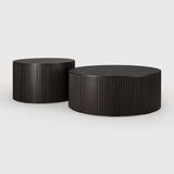 Designed by Jacques Deneef, the Roller Max is a clever multifunctional item that combines a coffee table with storage.  Encapsulated in its stacked wood-stick effect, the tabletop can be easily removed to hide the newspapers, toys, cushions and throws from daily life. The perfect solution for smaller living.
The tabletop can be removed to store objects inside the table. Amethyst Home provides interior design, new construction, custom furniture, and area rugs in the San Diego metro area