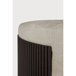 Featuring Roller Mahogany Dark Brown Max Pouf by Ethnicraft at Amethyst Home. The Roller Max collection is remarkable in its design, distinguished with its stacked wood-stick effect. The pouf is a multifunctional item which encapsulates the comfortable upholstery cushion within the dark brown-varnished mahogany.Weight : 37 lbs Dimensions: 33.5" W x 33.5" L x 14" H. Amethyst Home provides interior design, new construction, custom furniture, and area rugs in the Newport Beach metro area