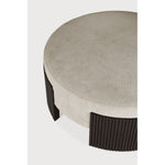 Featuring Roller Mahogany Dark Brown Max Pouf by Ethnicraft at Amethyst Home. The Roller Max collection is remarkable in its design, distinguished with its stacked wood-stick effect. The pouf is a multifunctional item which encapsulates the comfortable upholstery cushion within the dark brown-varnished mahogany.Weight : 37 lbs Dimensions: 33.5" W x 33.5" L x 14" H. Amethyst Home provides interior design, new construction, custom furniture, and area rugs in the Tampa metro area