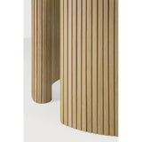 Featuring Roller Oak Round Max Dining Table by Ethnicraft at Amethyst Home. The Roller Max collection is remarkable in its design, distinguished with its stacked wood-stick effect. The dining table perfectly melds form with function. Featuring the option of reversable legs that can change the aesthetic to reflect personal style.Weight : 163 lbs Dimensions: 59.5" W x 59.5" L x 30". Amethyst Home provides interior design, new construction, custom furniture, and area rugs in the Washington metro area