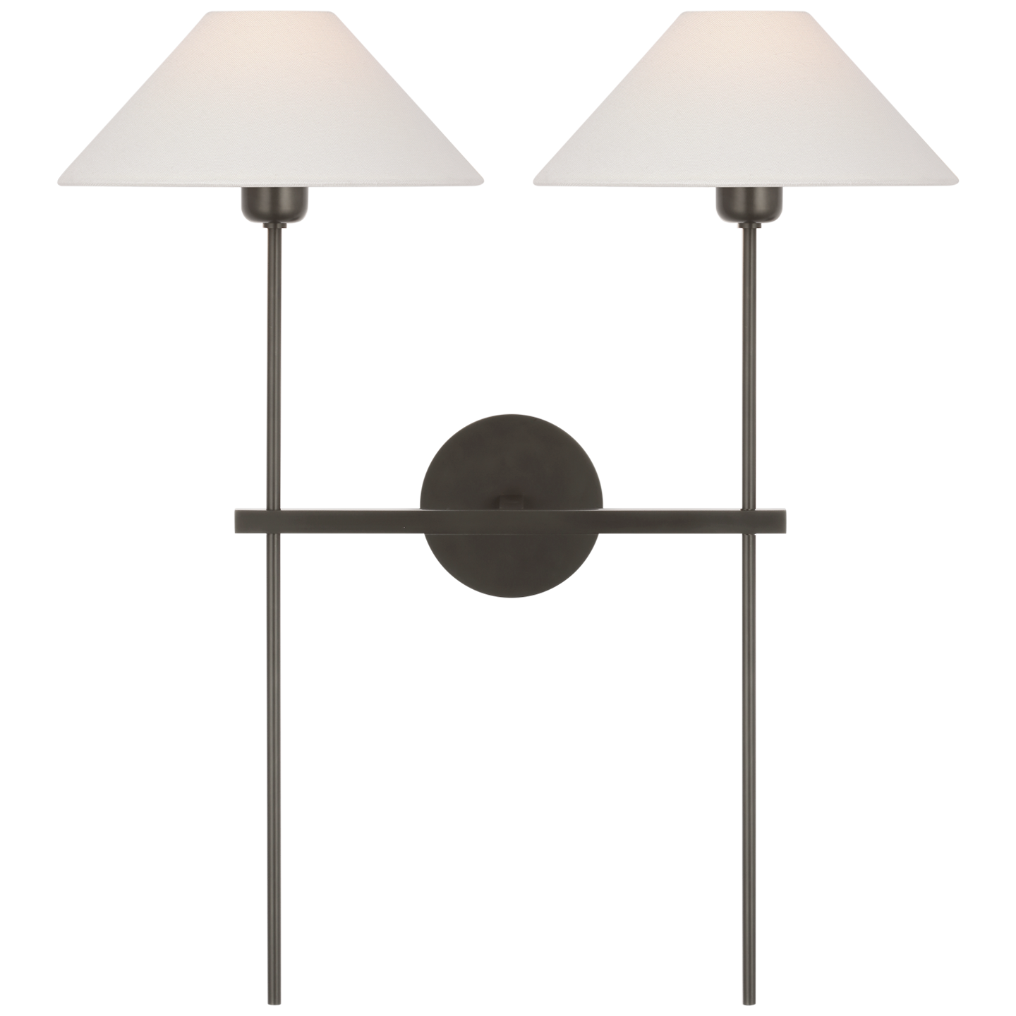 Featuring Hackney 25" Double Tail Sconce by Visual Comfort at Amethyst Home. Illuminate your space with the sleek and modern Hackney Double Tail Sconce. With its unique double tail design and 25" size, this sconce will provide the perfect amount of light for any room. Made with high-quality materials, it is sure to add a touch of elegance to your décor.Ove.  Amethyst Home provides interior design, new home construction design consulting, vintage area rugs, and lighting in the Park City metro area.