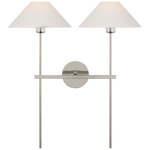 Featuring Hackney 25" Double Tail Sconce by Visual Comfort at Amethyst Home. Illuminate your space with the sleek and modern Hackney Double Tail Sconce. With its unique double tail design and 25" size, this sconce will provide the perfect amount of light for any room. Made with high-quality materials, it is sure to add a touch of elegance to your décor.Ov.  Amethyst Home provides interior design, new home construction design consulting, vintage area rugs, and lighting in the Scottsdale metro area.
