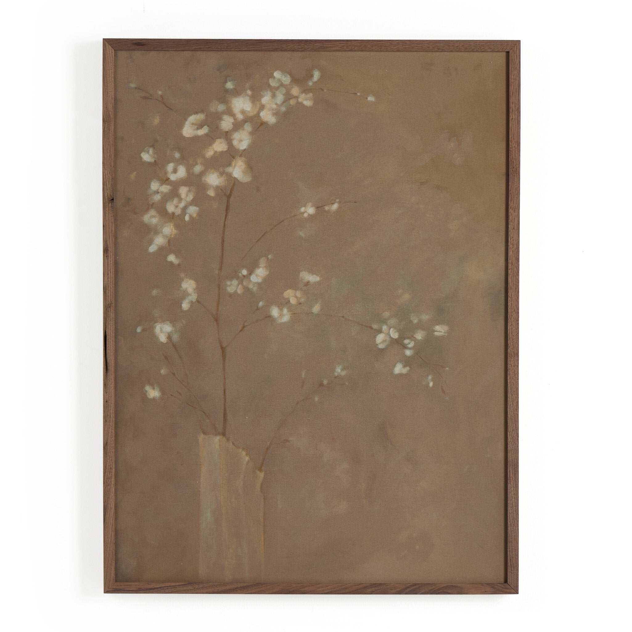 Featuring Sakura by Jess Engle by Four Hands at Amethyst Home. Austin-based artist Jess Engle taps nature and geometry for artistic inspiration. Raw canvas is wrapped and flush mounted in a rustic walnut frame. Handmade in Austin, Texas.18" x 24"Overall Dimensions: 18.00"w x 1.50"d x 24.00"hWeight: 15.00 lbs30" x 40"Overall Dimensions: 30.00"w x 2.50"d x 40.00"hWeight: 20.00 l. Amethyst Home provides interior design, new construction, custom furniture, and area rugs in the Newport Beach metro area