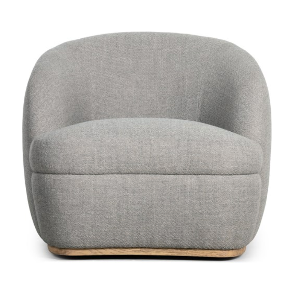 Featuring Sandie Swivel Chair - Gibson Silver by Four Hands at Amethyst Home. Textural grey performance fabric brings a design-forward feel to barrel seating atop a 360-degree swivel base of solid oak. Performance fabrics are specially created to withstand spills, stains, high traffic and wear, ensuring long-term comfort and unmatched durability.
Overall D. Amethyst Home provides interior design, new home construction design consulting, vintage area rugs, and lighting in the Scottsdale metro area.
