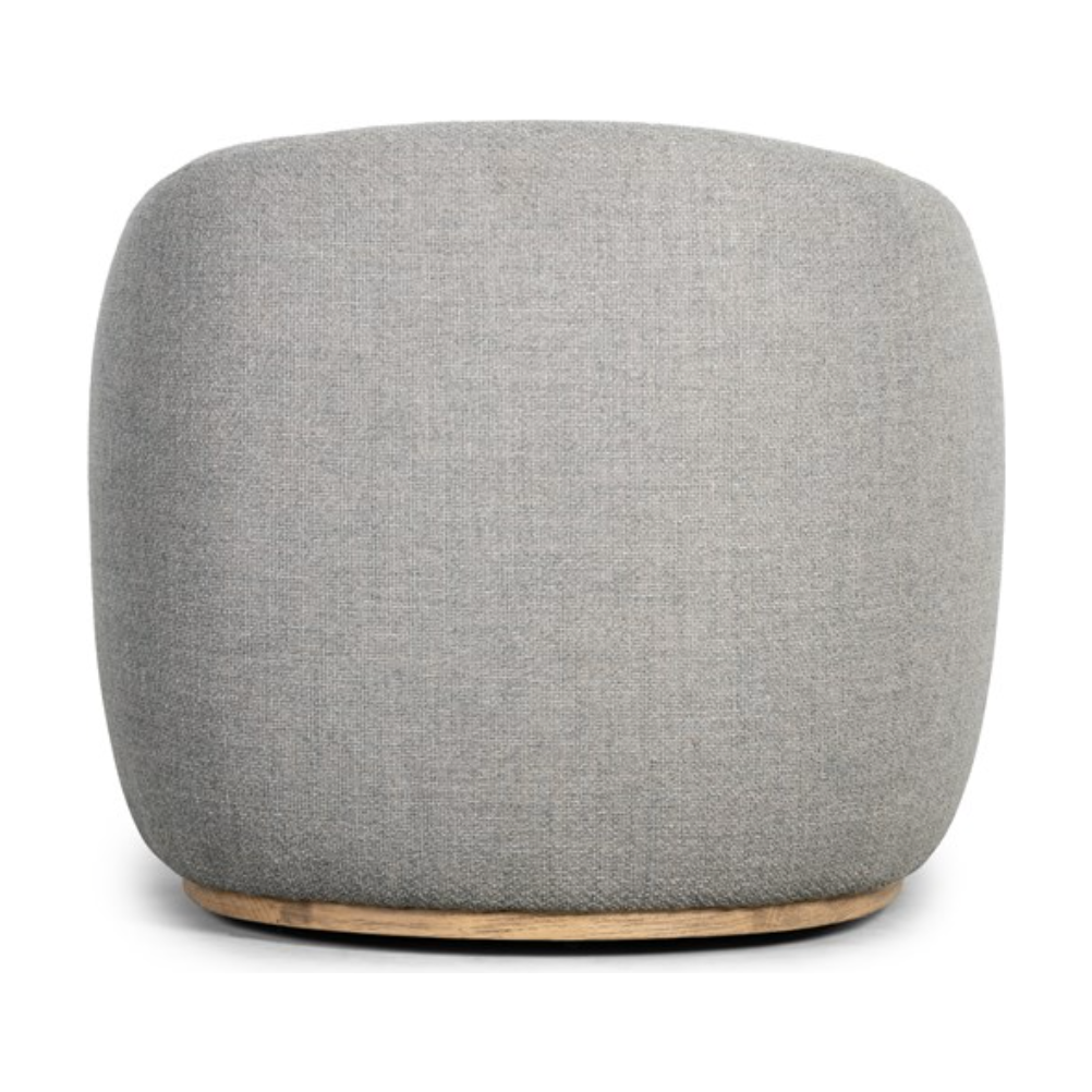 Featuring Sandie Swivel Chair - Gibson Silver by Four Hands at Amethyst Home. Textural grey performance fabric brings a design-forward feel to barrel seating atop a 360-degree swivel base of solid oak. Performance fabrics are specially created to withstand spills, stains, high traffic and wear, ensuring long-term comfort and unmatched durability.
Overall Di. Amethyst Home provides interior design, new home construction design consulting, vintage area rugs, and lighting in the Nashville metro area.