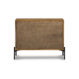 Featuring Eaton Large Nightstand - Amber-finished oak by Four Hands at Amethyst Home. Clean and streamlined. Amber-finished oak features three large drawers plus gunmetal-finished hardware, for a look that's always in style. Dark resin plays up woods' natural graining.
Overall Dimensions: 33.50"W x 18.50"L x 26"WColors: Amber Oak Resin, Dark GunmetalMate.  Amethyst Home provides interior design, new home construction design consulting, vintage area rugs, and lighting in the Kansas City metro area.