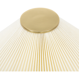 Featuring Nora Light Oak Floor Lamp by Four Hands at Amethyst Home. Modern minimal meets traditional. A tapered wood floor lamp base is topped with a design-forward pleated shade.Overall Dimensions: 28"W x 28"L x 66"HColors: Light Oak, Antique Brass, Cream LinenMaterials: Solid Oak, Steel Plating, 100% Flax/LinenWeight: 46.3 lbBulb(s) Included: YesBulb Ty. Amethyst Home provides interior design, new home construction design consulting, vintage area rugs, and lighting in the Los Angeles metro area.