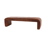 Parker Leather Raw Stitch Bench | shipping 3/7/2025