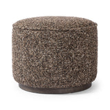 Featuring Sinclair Ivan Granite Round Ottoman by Four Hands at Amethyst Home. This round ottoman of textural upholstery can be placed just about anywhere, bringing with it a hip retro vibe.Overall Dimensions: 22.00"w x 22.00"d x 18.50"hWeight : 13.23 lbsMaterials : 60% Acrylic, 33% Cotton, 7% Polyester, Solid Parawood, 100% Polyester. Amethyst Home provides interior design, new construction, custom furniture, and area rugs in the Portland metro area
