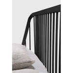 Featuring Spindle Oak Black Bed by Ethnicraft at Amethyst Home. The Spindle collection found its inspiration in the traditional spinning wheel and incorporates perfectly aligned spokes into the headboard. Slightly tapered legs and rounded edges add a soft, sensual quality to this beautiful bedroom collection.Overall Dimensions: 84" W x 80" L x 38.5" H Weight : 170 lbs84" W x 64.5. Amethyst Home provides interior design, new construction, custom furniture, and area rugs in the Alpharetta metro area