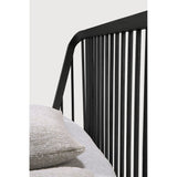 Featuring Spindle Oak Black Bed by Ethnicraft at Amethyst Home. The Spindle collection found its inspiration in the traditional spinning wheel and incorporates perfectly aligned spokes into the headboard. Slightly tapered legs and rounded edges add a soft, sensual quality to this beautiful bedroom collection.Overall Dimensions: 84" W x 80" L x 38.5" H Weight : 170 lbs84" W x 64.5. Amethyst Home provides interior design, new construction, custom furniture, and area rugs in the Alpharetta metro area