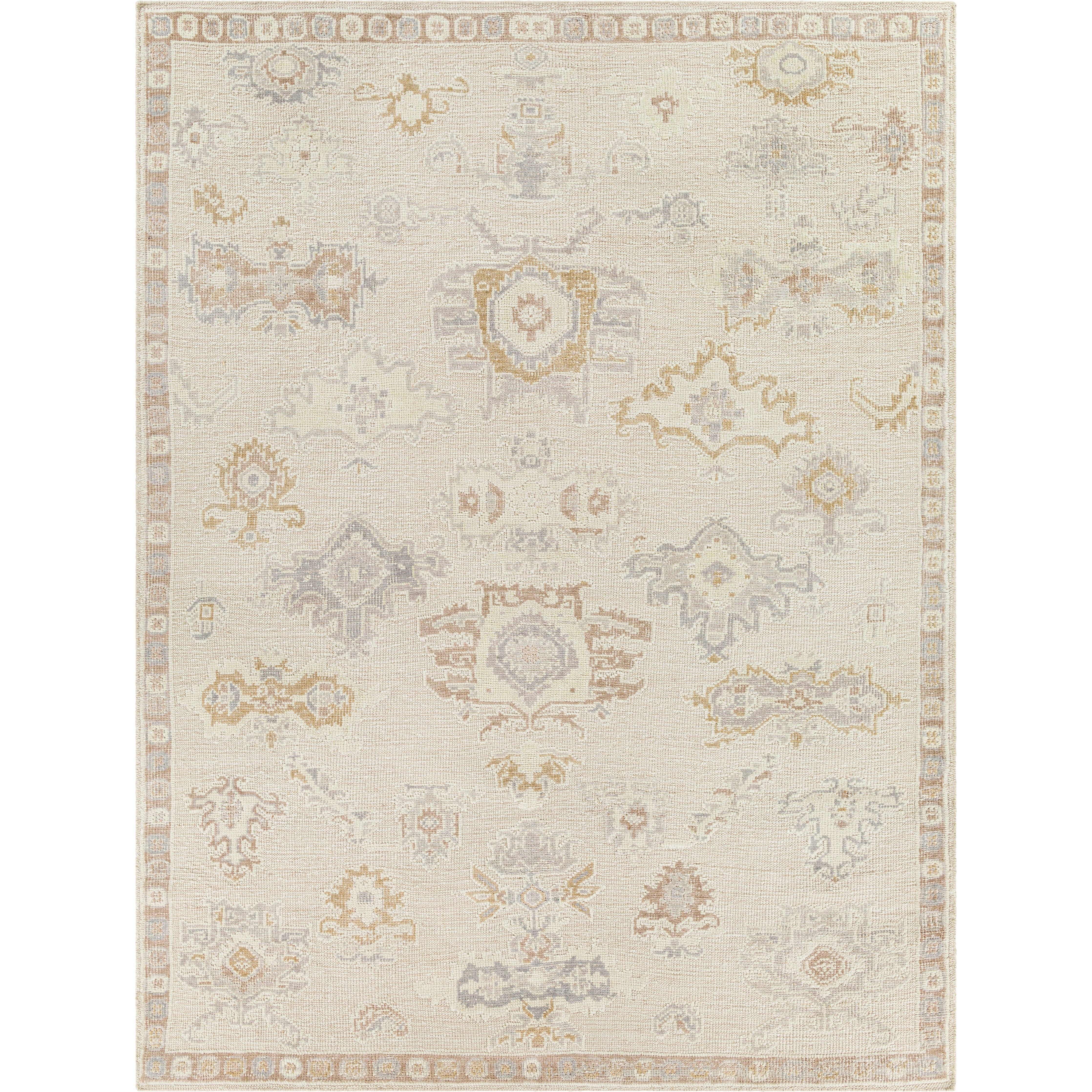 Featuring Revere Cream Hand-Knotted Rug by Surya at Amethyst Home. The Revere Cream rug showcases a traditional inspired design. The neutral colors and soft materials make it a cozy addition to any space, especially living rooms and dens.
Hand-Knotted100% Recycled PET Yarn
Clean spills immediately by blotting with a clean, dry sponge or cloth. Appropriate rug p. Amethyst Home provides interior design, new home construction design consulting, vintage area rugs, and lighting in the Omaha metro area.