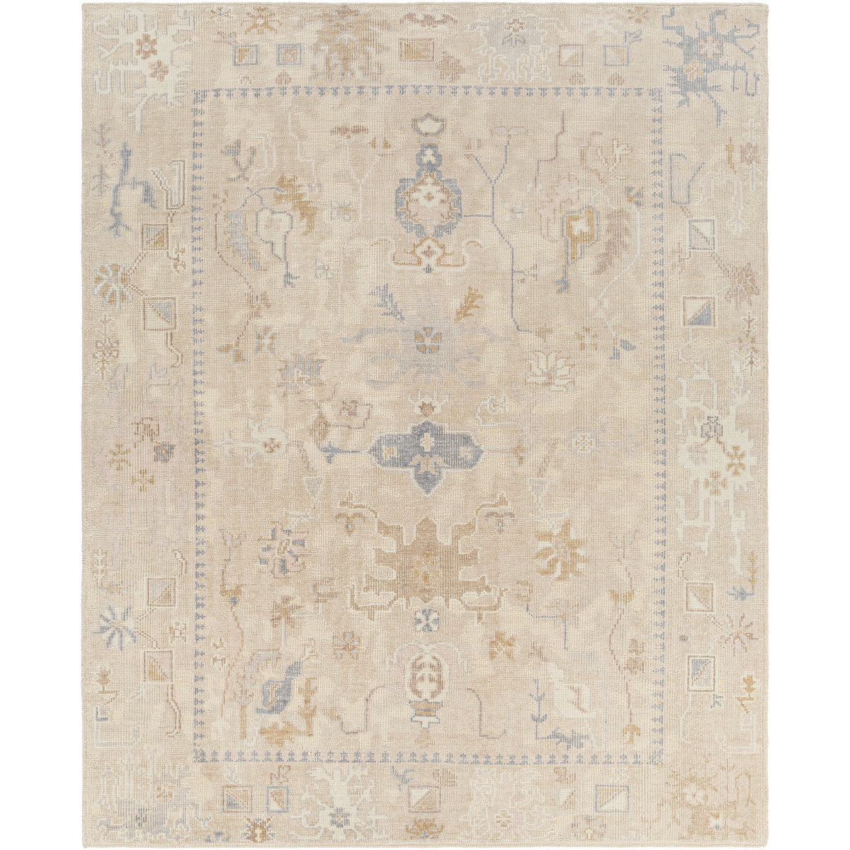 Tapis naturel noué à la main Revere