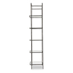 Featuring Swinton Hammered Aged Brass Bookcase by Four Hands at Amethyst Home. Hammered gunmetal-finished iron frames tempered glass shelving, for a transitional look with subtle vintage vibes.82"Overall Dimensions: 38.00"w x 20.75"d x 82.00"hWeight: 227.87 lbs102"Overall Dimensions: 42.00"w x 20.75"d x 102.00"hWeight: 293.21 lbsMaterials : Iron, Glass. Amethyst Home provides interior design, new construction, custom furniture, and area rugs in the Scottsdale metro area