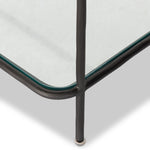 Featuring Swinton Hammered Aged Brass Bookcase by Four Hands at Amethyst Home. Hammered gunmetal-finished iron frames tempered glass shelving, for a transitional look with subtle vintage vibes.82"Overall Dimensions: 38.00"w x 20.75"d x 82.00"hWeight: 227.87 lbs102"Overall Dimensions: 42.00"w x 20.75"d x 102.00"hWeight: 293.21 lbsMaterials : Iron, Glass. Amethyst Home provides interior design, new construction, custom furniture, and area rugs in the Washington metro area