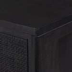 Featuring Sydney Black Cane 9 Drawer Dresser by Four Hands at Amethyst Home. Black-finished mango encases nine spacious drawers of woven black cane, for a textural, monochromatic look.Overall Dimensions: 86.00"w x 18.00"d x 34.00"hWeight : 235.67 lbsMaterials : Cane, Solid Mango. Amethyst Home provides interior design, new construction, custom furniture, and area rugs in the Scottsdale metro area