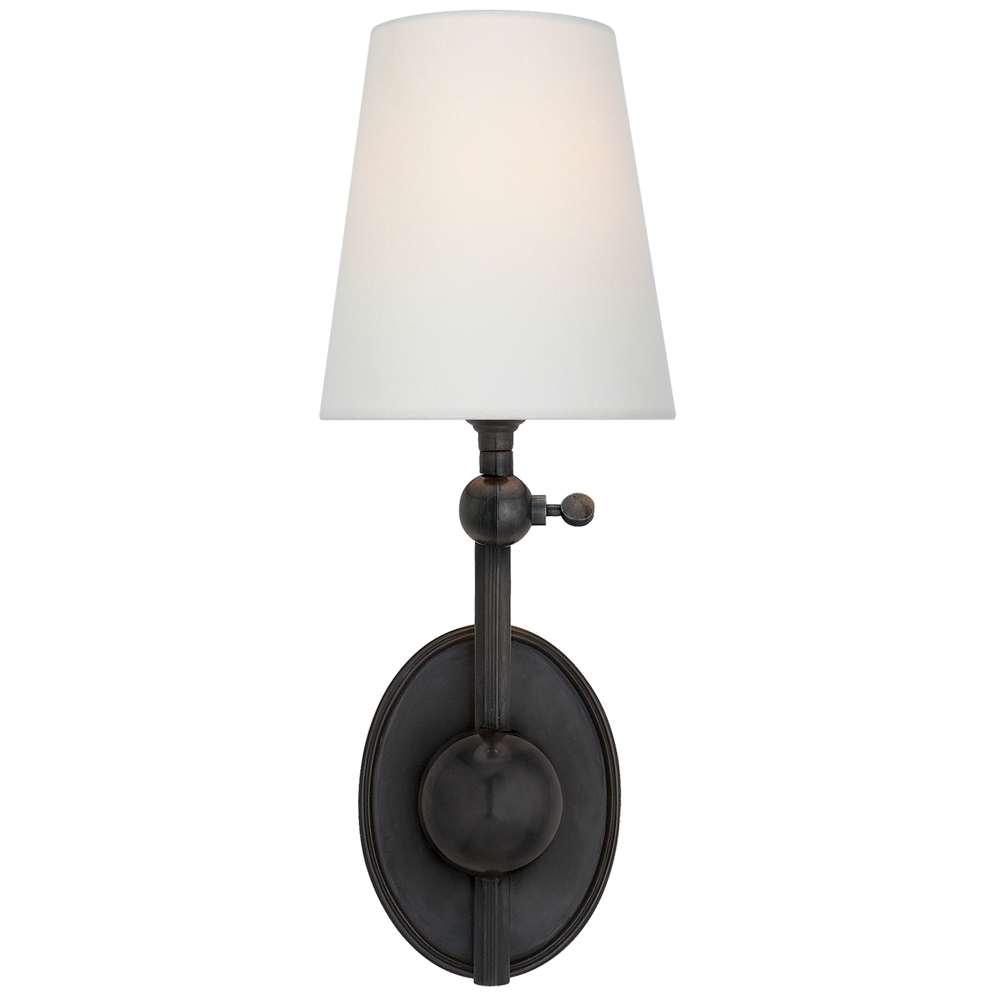 Featuring Alton Pivoting Sconce by Visual Comfort at Amethyst Home. Experience the elegant combination of tradition and artistry with our Alton Pivoting Sconce. Meticulously crafted for a timeless appeal, it adds a touch of sophistication to any space. Let its warm glow and intricate design elevate your home.
Overall Dimensions: 6" L x 6" W x 16.5".  Amethyst Home provides interior design, new home construction design consulting, vintage area rugs, and lighting in the Laguna Beach metro area.