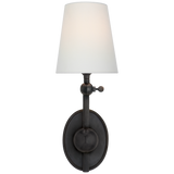 Featuring Alton Pivoting Sconce by Visual Comfort at Amethyst Home. Experience the elegant combination of tradition and artistry with our Alton Pivoting Sconce. Meticulously crafted for a timeless appeal, it adds a touch of sophistication to any space. Let its warm glow and intricate design elevate your home.
Overall Dimensions: 6" L x 6" W x 16.5".  Amethyst Home provides interior design, new home construction design consulting, vintage area rugs, and lighting in the Laguna Beach metro area.