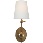 Featuring Alton Pivoting Sconce by Visual Comfort at Amethyst Home. Experience the elegant combination of tradition and artistry with our Alton Pivoting Sconce. Meticulously crafted for a timeless appeal, it adds a touch of sophistication to any space. Let its warm glow and intricate design elevate your home.
Overall Dimensions: 6" L x 6" W x 16.5".  Amethyst Home provides interior design, new home construction design consulting, vintage area rugs, and lighting in the Charlotte metro area.