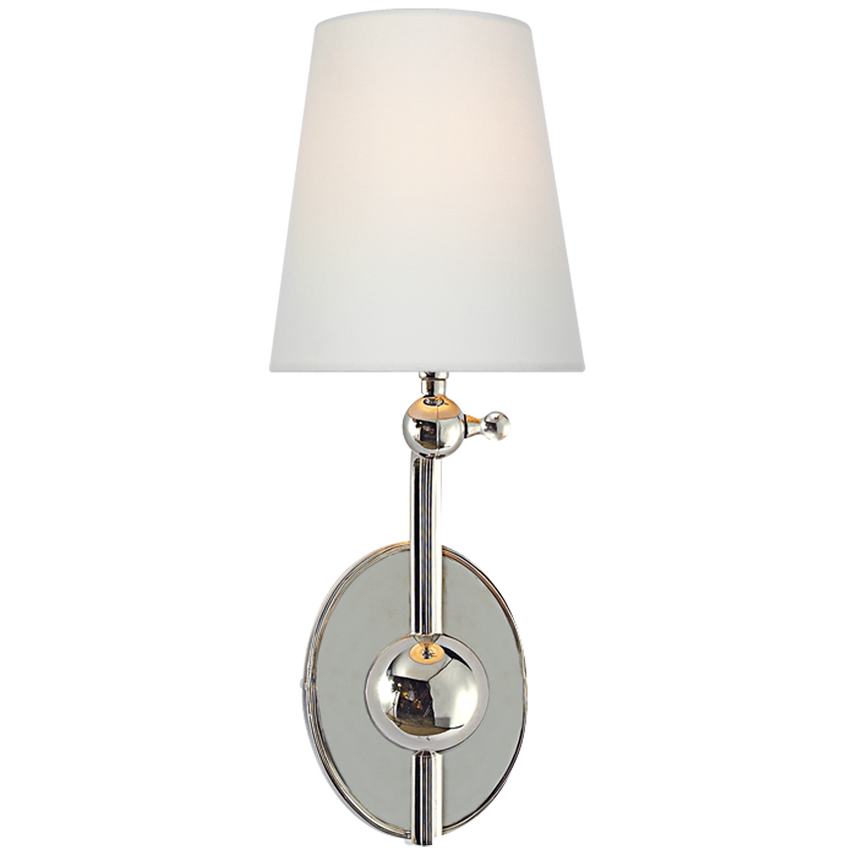 Featuring Alton Pivoting Sconce by Visual Comfort at Amethyst Home. Experience the elegant combination of tradition and artistry with our Alton Pivoting Sconce. Meticulously crafted for a timeless appeal, it adds a touch of sophistication to any space. Let its warm glow and intricate design elevate your home.
Overall Dimensions: 6" L x 6" W x 16.5".  Amethyst Home provides interior design, new home construction design consulting, vintage area rugs, and lighting in the Austin metro area.