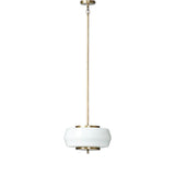 Featuring Tayden Frosted Globe Pendant by Four Hands at Amethyst Home. A frosted glass disk floats atop an antiqued brass iron frame in a low profile that works into a wide range of spaces. This piece is compatible with sloped ceilings.Overall Dimensions: 16.00"w x 16.00"d x 7.50"hWeight : 17.09 lbsMaterials : Glass, Iron. Amethyst Home provides interior design, new construction, custom furniture, and area rugs in the Boston metro area