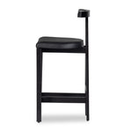 Featuring Tex Black Leather Counter Stool by Four Hands at Amethyst Home. This dark, monochromatic look inspired by Greek design meets black-finished Rosa Morada with black top-grain leather. A slim T-shape frame is perfectly sized for the counter.Overall Dimensions: 20.25"w x 17.75"d x 36.50"hWeight : 11.90 lbsMaterials : Top Grain Leather, Solid Rosa Morada, 100% Polyurethane. Amethyst Home provides interior design, new construction, custom furniture, and area rugs in the Laguna Beach metro area