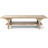 Trinity Distressed Light Oak Coffee Table  Four Hands