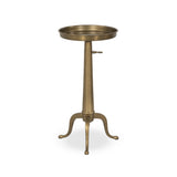 Featuring Umi Dark Matte Brass End Table by Four Hands at Amethyst Home. Made from solid brass with a dark matte finish, a slim, versatile end table features a telescope post for height adjustability, plus a tray-style top, perfectly sized to keep your favorite book or drink within reach.Overall Dimensions: 12.25"w x 12.25"d x 25.00"hWeight : 12.39 lbsMaterials : Brass. Amethyst Home provides interior design, new construction, custom furniture, and area rugs in the Houston metro area