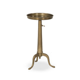 Featuring Umi Dark Matte Brass End Table by Four Hands at Amethyst Home. Made from solid brass with a dark matte finish, a slim, versatile end table features a telescope post for height adjustability, plus a tray-style top, perfectly sized to keep your favorite book or drink within reach.Overall Dimensions: 12.25"w x 12.25"d x 25.00"hWeight : 12.39 lbsMaterials : Brass. Amethyst Home provides interior design, new construction, custom furniture, and area rugs in the Salt Lake City metro area