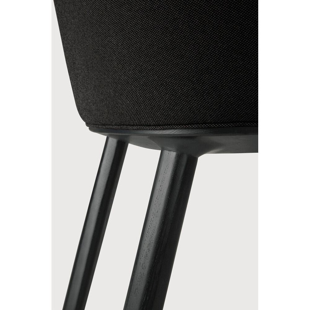 Featuring Unda Charcoal Oak Black Dining Chair by Ethnicraft at Amethyst Home. Experience dining comfort like never before with the Unda. Defined by its blend of materials, fluid lines and crafted piping trace the contours of the upholstered shell. Designed by Studio Segers, known for their pure and honest approach, every detail—down to the uniquely shaped legs—reflects sophi. Amethyst Home provides interior design, new construction, custom furniture, and area rugs in the Salt Lake City metro area