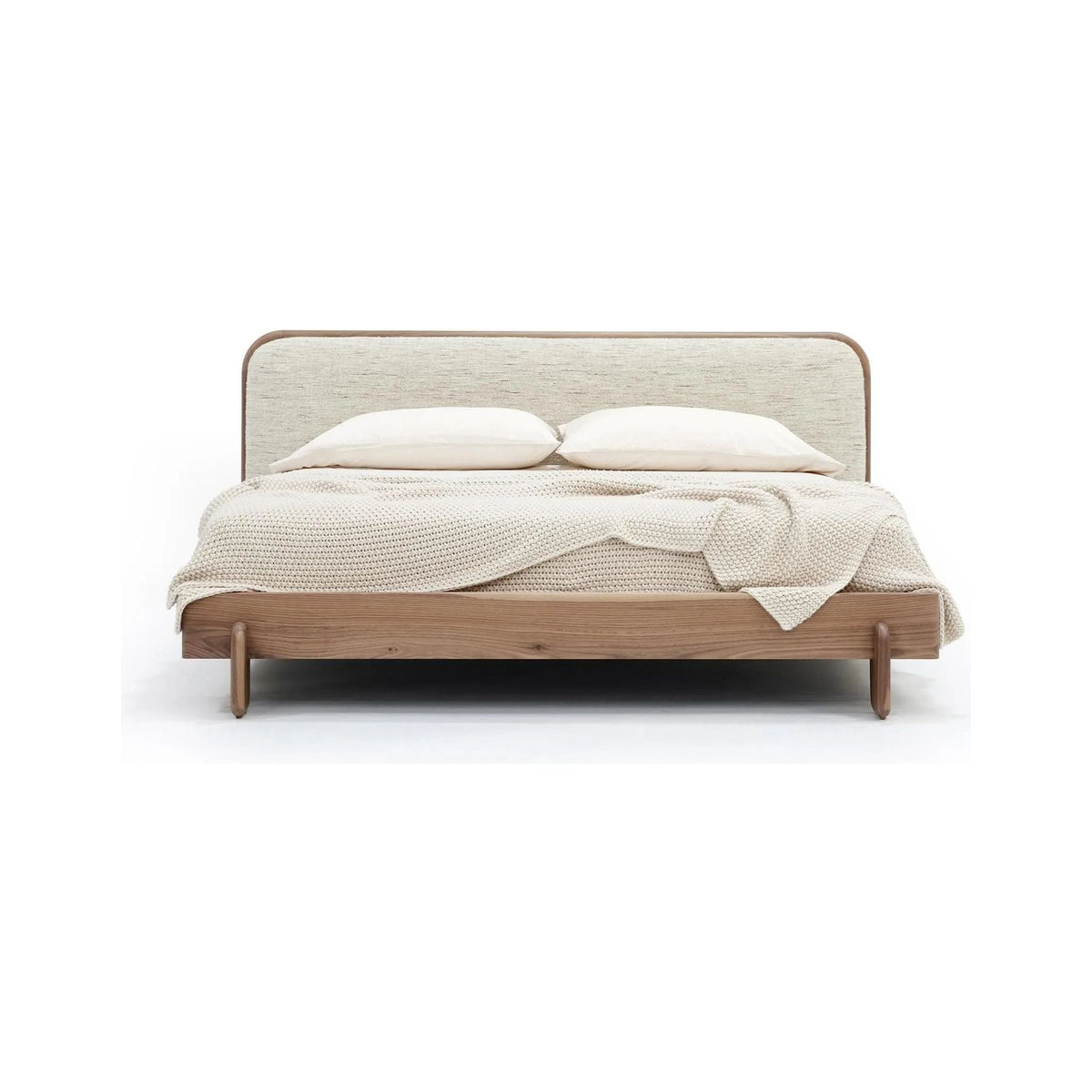 George Walnut Low Headboard King Bed By Verellen