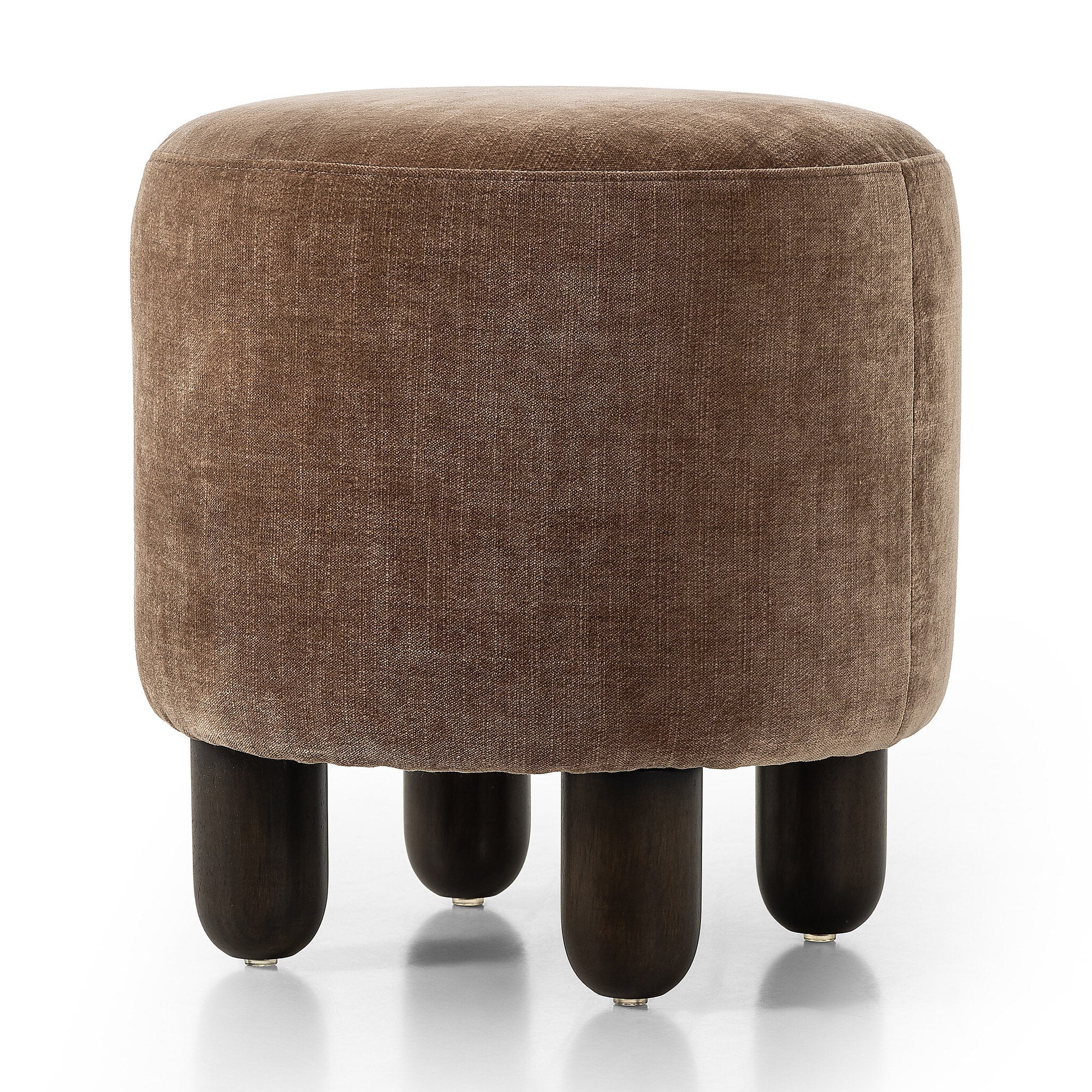 Featuring Zena Altair Mushroom Ottoman by Four Hands at Amethyst Home. Perfectly sized for smaller spaces, a versatile ottoman brings an extra surface or seat to any room.Overall Dimensions: 18.00"w x 18.00"d x 19.50"hWeight : 13.89 lbsMaterials : 100% Polyester, Solid Parawood, 50% Viscose, 50% Wool. Amethyst Home provides interior design, new construction, custom furniture, and area rugs in the Kansas City metro area