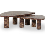 Zion Merlot Marble Coffee Table Set  Four Hands