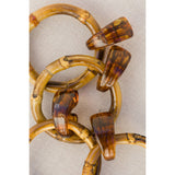 Dark Brown Bamboo Statement Drop Earrings