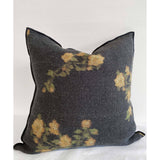 Wabi Sabi French Linen Roses Accent Pillow – Ocre 20x20