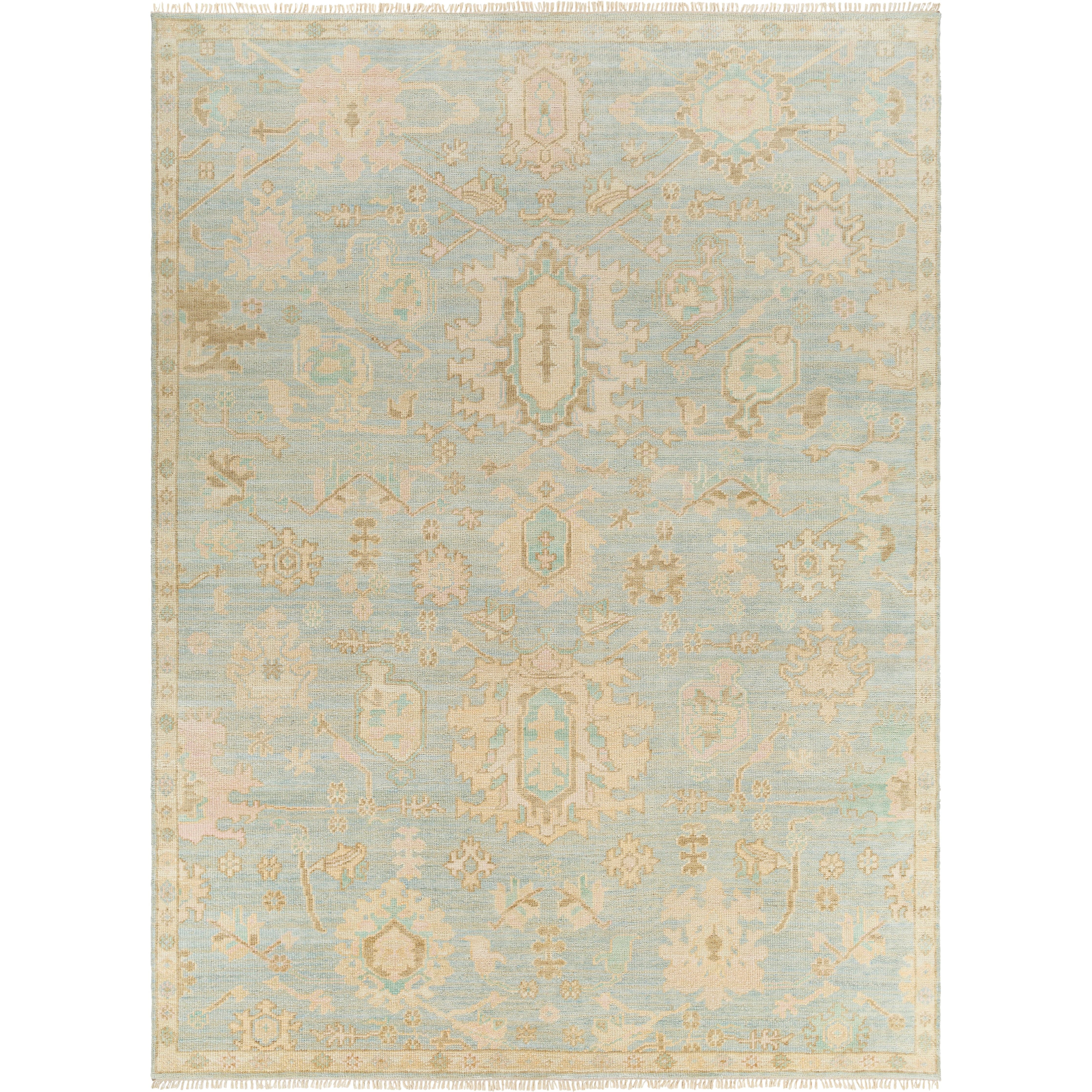 Featuring Antalya Abigail Hand-Knotted Rug by Surya at Amethyst Home. The Antalya Abigail showcases traditional inspired designs that exemplify timeless styles of elegance, comfort, and sophistication. With their Hand-Knotted construction, these rugs provide a durability that can not be found in other handmade constructions, and boasts the ability to be thoro.  Amethyst Home provides interior design, new home construction design consulting, vintage area rugs, and lighting in the Dallas metro area.