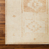 Featuring Solana Rug by Surya at Amethyst Home. Specially crafted for Becki Owens x Surya, the Solana rug features a global printed design with warm tones to bring a high-end Hand-Knotted look to your home. Inspired by artisan one-of-a-kind rugs, this collection brings rustic details that make it a unique way to add depth, color, and dimension to any spa.  Amethyst Home provides interior design, new home construction design consulting, vintage area rugs, and lighting in the Kansas City metro area.