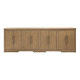 Featuring Delacruz Sideboard by Dovetail at Amethyst Home. A lovely sideboard for your living or dining spaces.
106"w x 19"d x 36"hMaterial : Rubber Wood and Oak Veneer.  Amethyst Home provides interior design, new home construction design consulting, vintage area rugs, and lighting in the Omaha metro area.