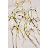 Maxi Gold Duster Bow Holiday Statement Earrings