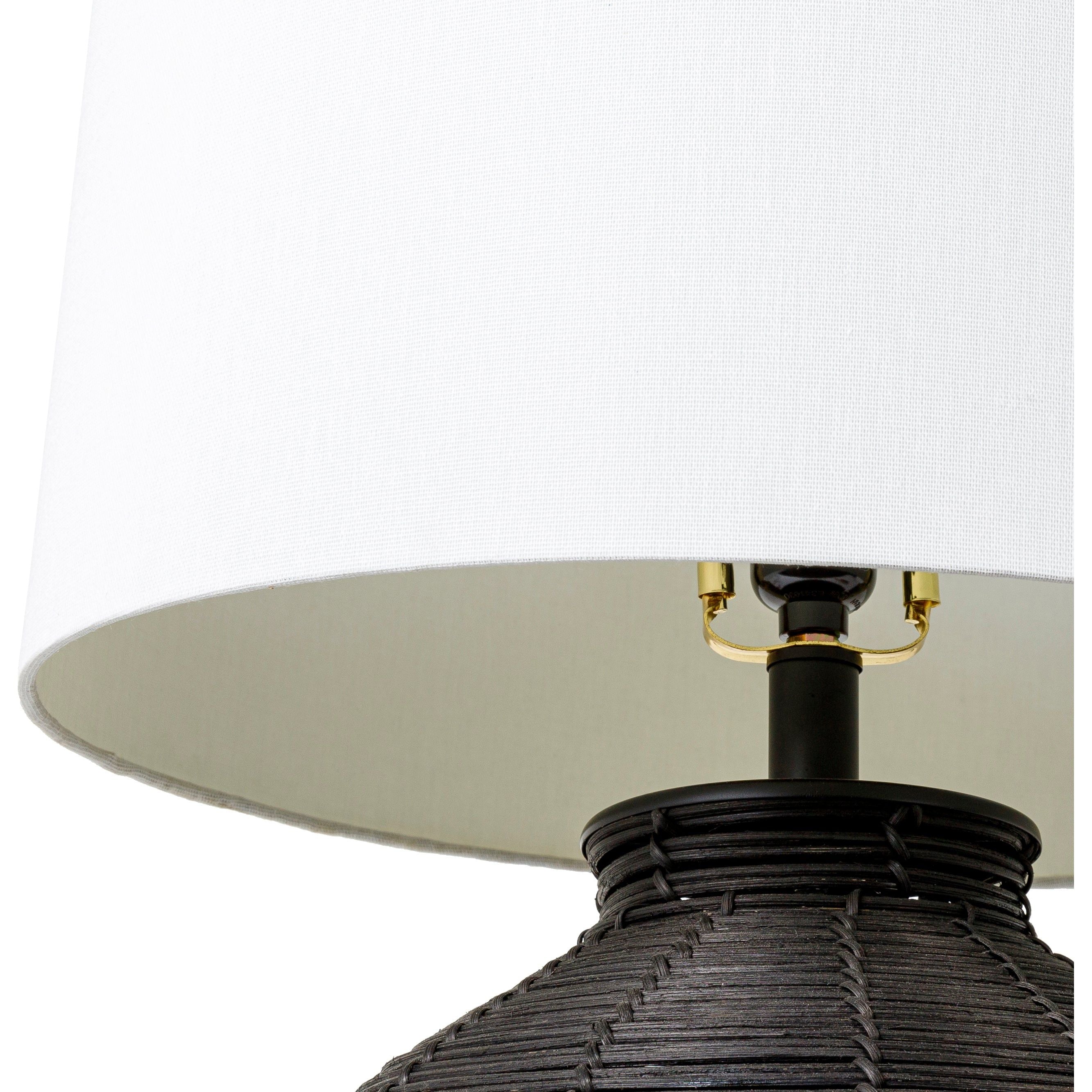 Featuring Gino Table Lamp by Surya at Amethyst Home. The Gino table lamp brings an organic modern look to a space by incorporating natural rattan.  Pair with warm woods for a curated look.
Switch Type: 3-WayNumber of bulbs: 1E-26/100 WUL CUL Certified.  Amethyst Home provides interior design, new home construction design consulting, vintage area rugs, and lighting in the Monterey metro area.