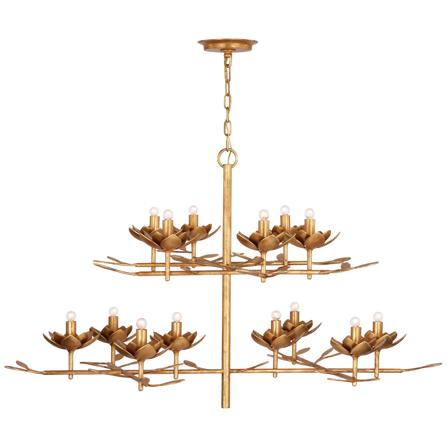 Featuring Clementine 53" Tiered Chandelier by Visual Comfort at Amethyst Home. Transform any space into a sophisticated oasis with the Clementine Tiered Chandelier. Its elegant design and tiered structure create a stunning statement piece that will elevate the ambiance of any room. Perfect for adding a touch of sophistication and charm to your home.Overall Di.  Amethyst Home provides interior design, new home construction design consulting, vintage area rugs, and lighting in the Boston metro area.