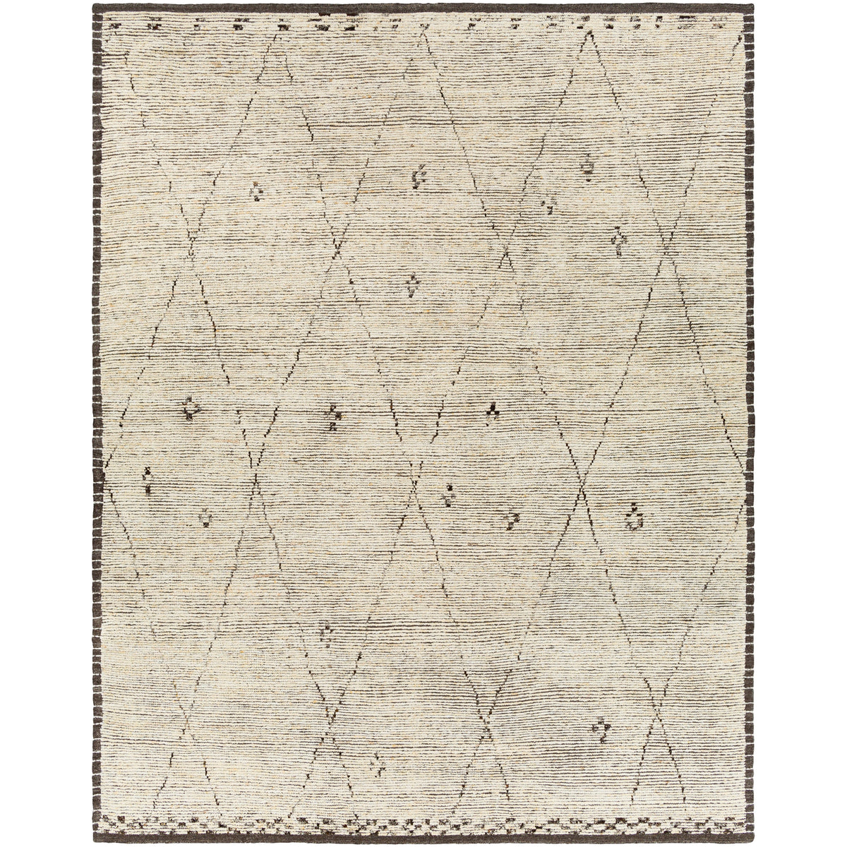 Tapis noué à la main Khyber naturel/moka